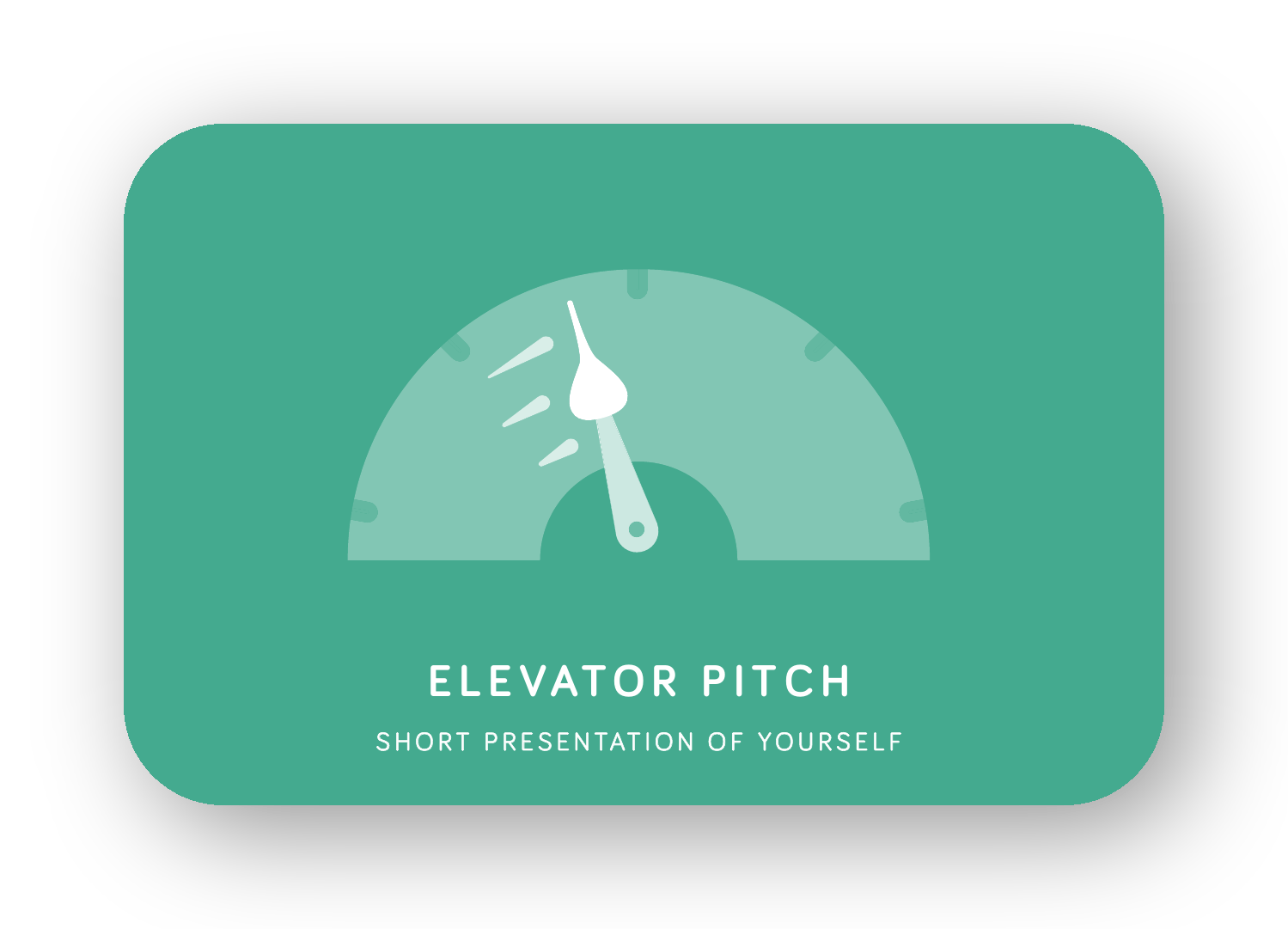 Elevator Pitch card