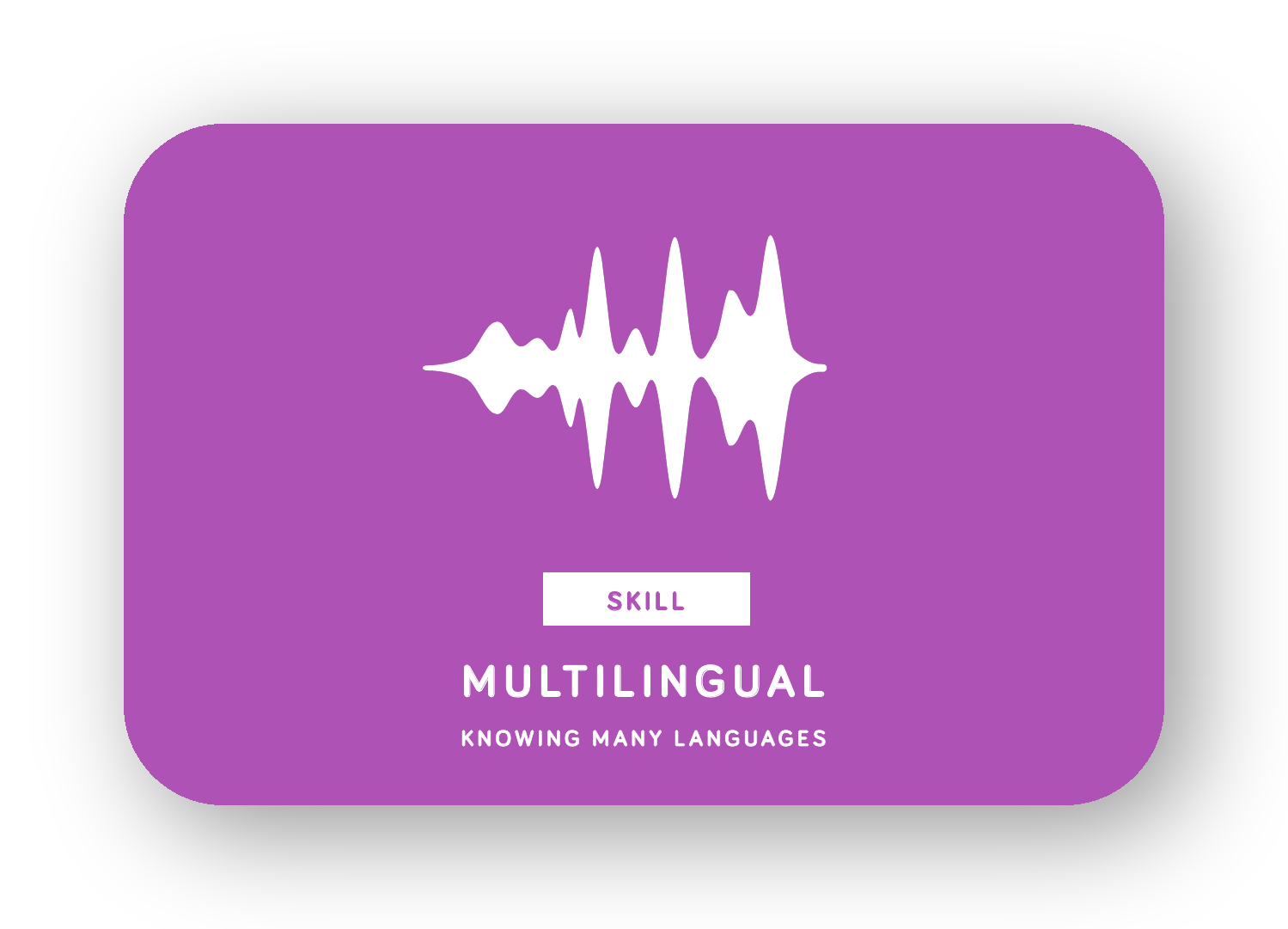 Multilingual card